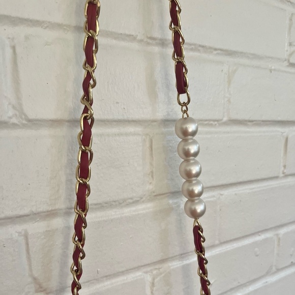 Badgley Mischka Red and Gold Tweed Women’s Shoulder Bag EUC - Picture 3 of 5